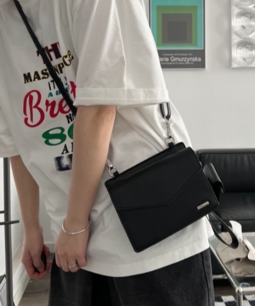 ショルダーバッグ バッグ ミニバッグ付きフェイクレザーショルダー