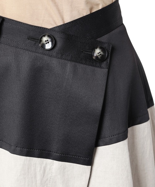 美品◇LE CIEL BLEU◇ルシエルブルー◇リネンラップスカート◇36 セール】リネンラップスカート / Linen Wrap Skirt（スカート
