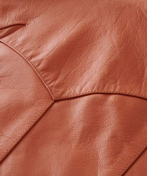 ブルゾン アウター 「NO ID.」Kid Buffalo Leather 70s Blouson / キッド バッファロー レザー 70s ブルゾンの画像