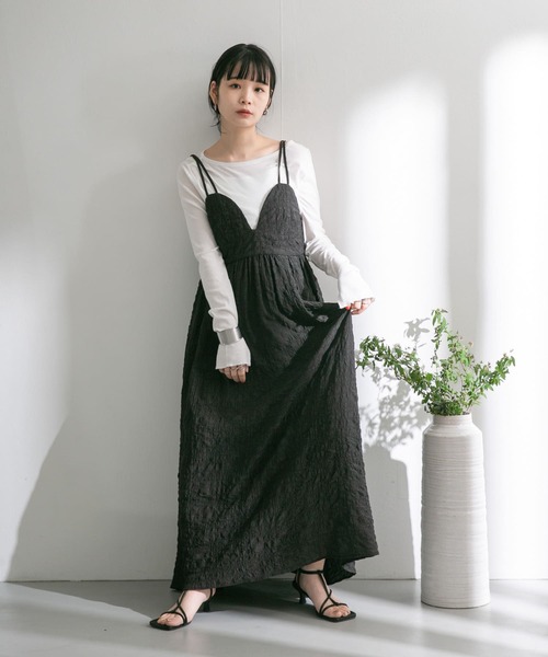 KBF キャミワンピ. KBF ワンピース サテンキャミワンピース : ZOZOTOWN Yahoo!店