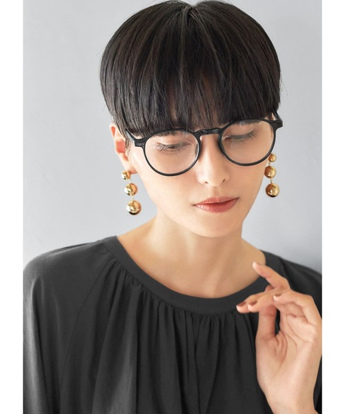 ²（メンズ伊達メガネ）（色：ブラック系）｜ファッション小物