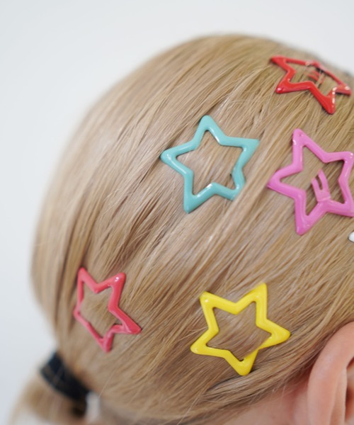 ブラックスリットデザインヘアピン多量セット ヘアピン ヘアアクセサリー シンプル 黒 茶 銀 パッチン留め
