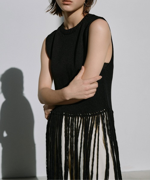 ニット FRINGE KNIT PULLOVER/フリンジニットプルオーバー レディース 