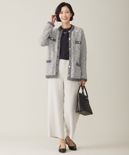 カーディガン 「WEB限定カラーあり・洗える」TWEED ニット カーディガン レディース カーディガン 「WEB限定カラーあり・洗える」TWEED ニット