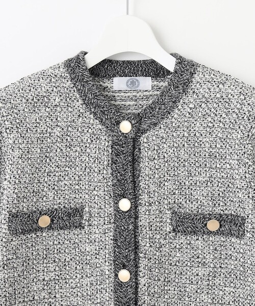カーディガン 「WEB限定カラーあり・洗える」TWEED ニット レディース