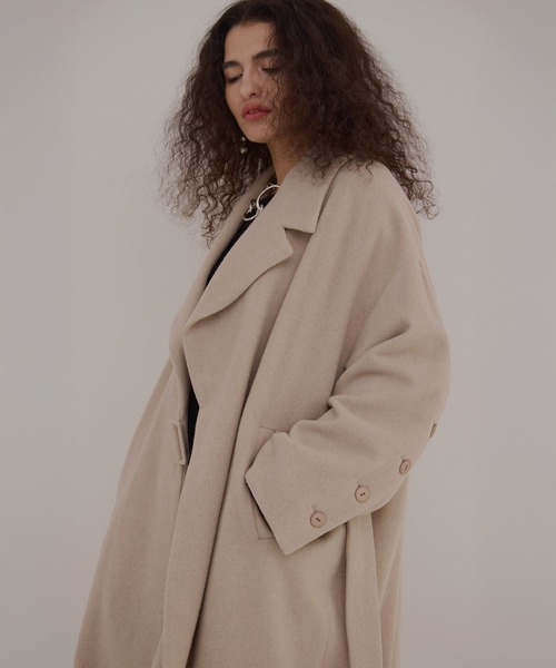 MIELI INVARIANT＊Melton Wool Gown Coat Melton Wool Gown Coat | MIELI INVARIANT