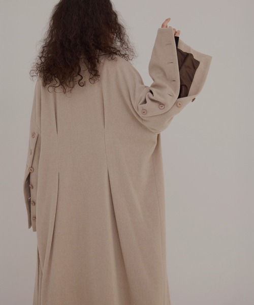 MIELI INVARIANT コート アウター Melton Wool Gown Coat