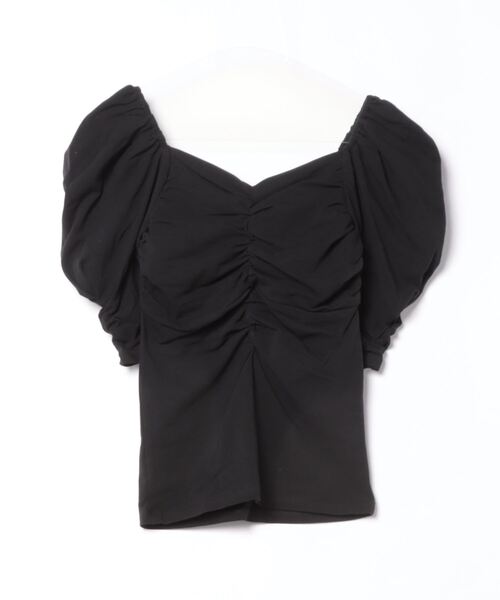 CASA FLINE 2024SS  カップ付き　ギャザーカットソートップス カップ付きギャザーカットソートップス（Tシャツ/カットソー）｜CASA