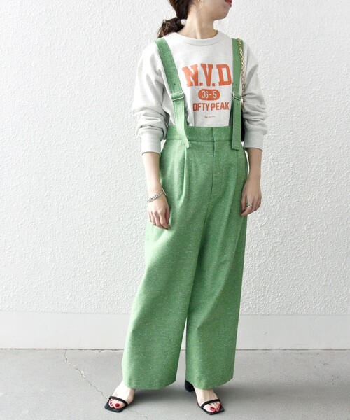 SHIPS any サロペット オーバーオール any:「手洗い可能」ネップヤーン