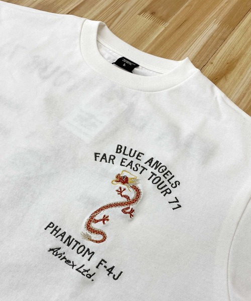 AVIREX アビレックス EMBROIDERED SUKA 半袖Tシャツ 刺繍 AVIREX tシャツ EMBROIDERED SUKA 半袖Tシャツ メンズ