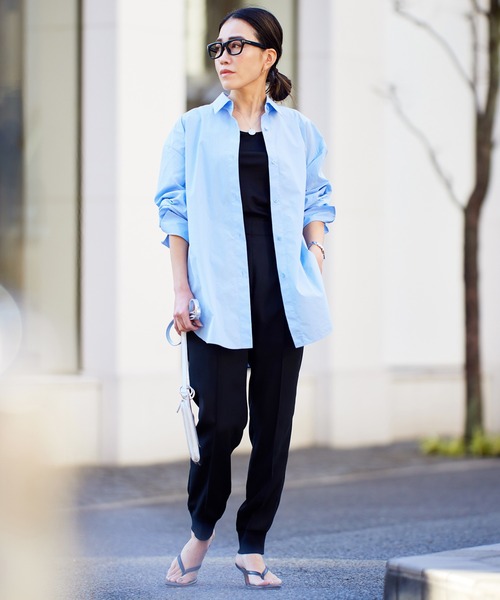 ブラウス シャツ 「ICB×tamachan_style コラボ」 スタイルアップ ビッグシャツ レディース 楽天市場】【SALE／30%OFF】【ICB*tamachan_style コラボ