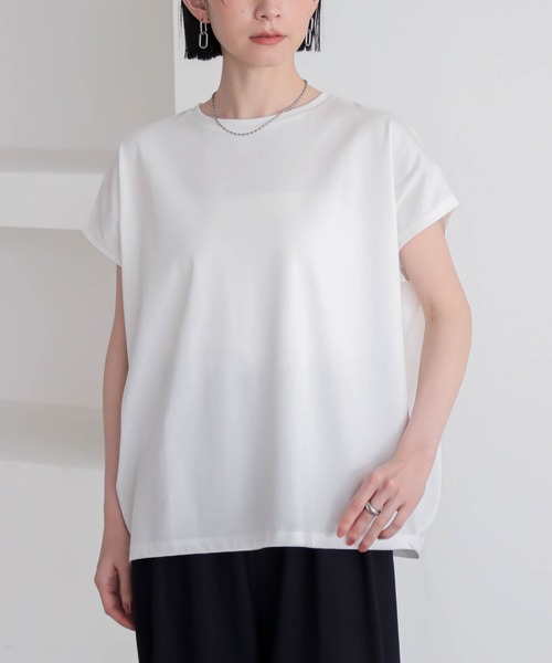 for/c（フォーシー） tシャツ 半袖 「新色追加」汗シミ防止フレンチ