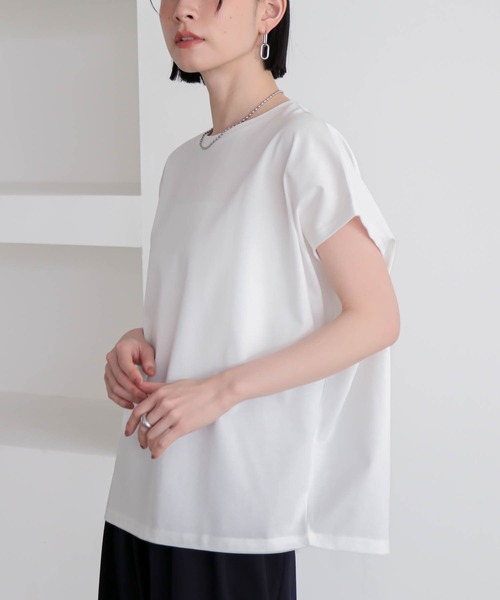 for/c（フォーシー） tシャツ 半袖 「新色追加」汗シミ防止フレンチ