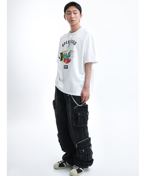 ★OY★CUBE ODOLLY&BLACKCAT T-WHITE★正規品/韓国直送料込/人気 ☆OY☆CUBE ODOLLY&BLACKCAT T-WHITE☆正規品/韓国直送料込/人気