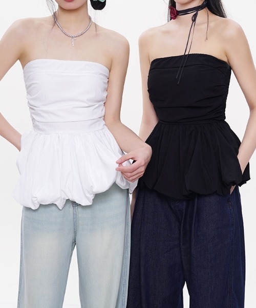 tシャツ ペプラムベアトップ レディース Achic tシャツ ペプラムベアトップス レディース : ZOZOTOWN