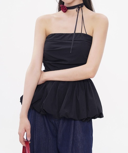 tシャツ ペプラムベアトップ レディース Achic tシャツ ペプラムベアトップス レディース : ZOZOTOWN