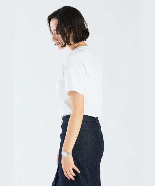 tシャツ ミニロゴ コットン 半袖 Tシャツ ”Christof” レディース