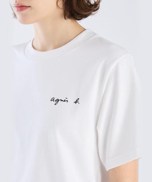 tシャツ ミニロゴ コットン 半袖 Tシャツ ”Christof” レディース