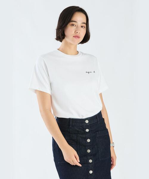 tシャツ ミニロゴ コットン 半袖 Tシャツ ”Christof” レディース