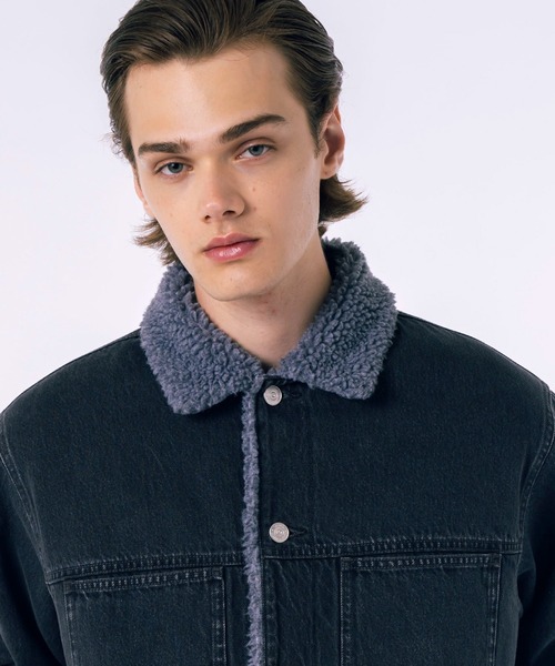 LACOSTE ブルゾン アウター ボアライニングデニムジャケット