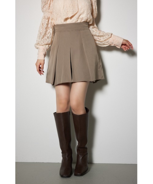 rienda（リエンダ） パンツ ハイウエストタックフレアショートパンツ