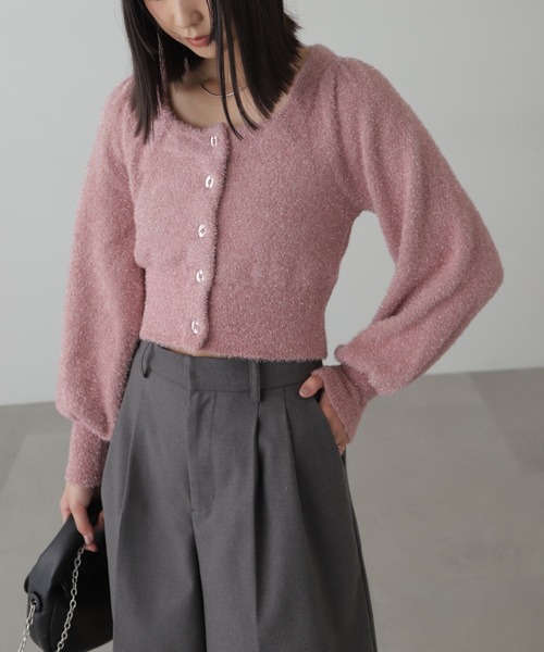 FREE'S MART（フリーズマート） カーディガン ラメシャギーニット