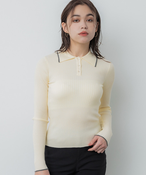 kolor ニットポロシャツ ニットポロシャツ【強撚糸カノコ】 (MOKN5301-23) | MORLES