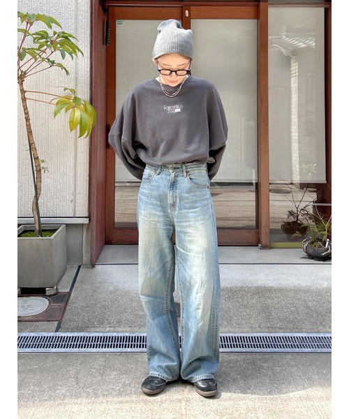 Ungrid トレーナー スウェット 「WEB限定」刺繍ロゴルーズ