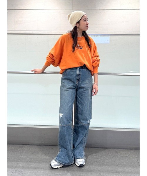 Ungrid トレーナー スウェット 「WEB限定」刺繍ロゴルーズ