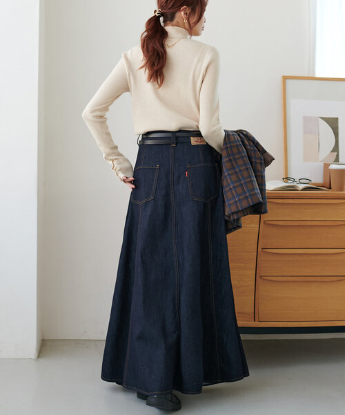 Gabardine K.T デニムフレアスカート 13 Gabardine K.T デニムフレアスカート 13