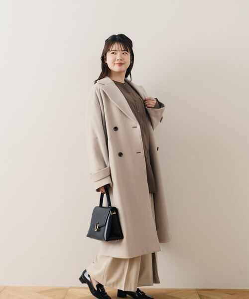 COHINA(コヒナ) バンドカラーバックギャザーシャツ レディース トップス バンドカラーバックギャザーシャツ | 小柄・低身長女性向け