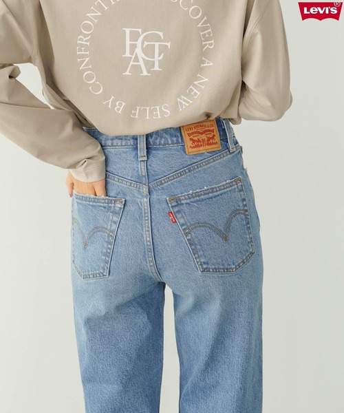 LEVI'S 別注RIBCAGE STRAIGHTハイウエスト ストレートデニム BAYFLOW ジーンズ デニム デニムパンツ 「Levi's(R)（リーバイス