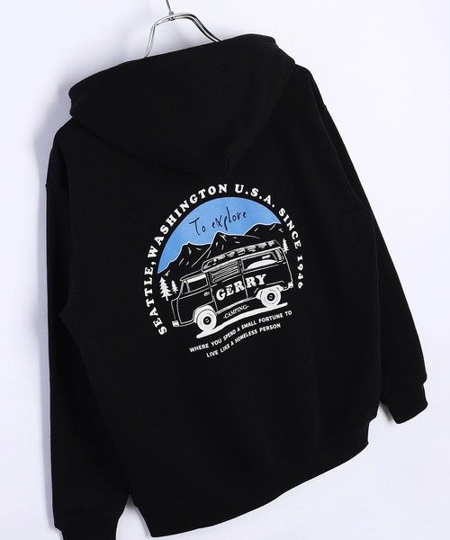 ウィンダンシー スウェットパーカー バックプリント サークルロゴ