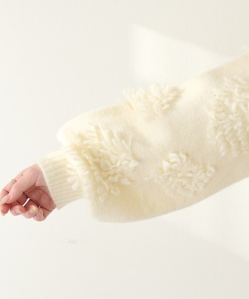 「natural couture」 ニットカーディガン FREE オレンジ レディース_画像6