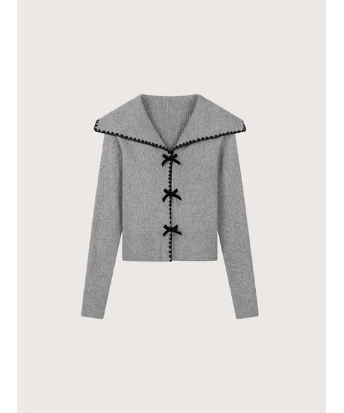 カーディガン Front Ribbon Cardigan レディース