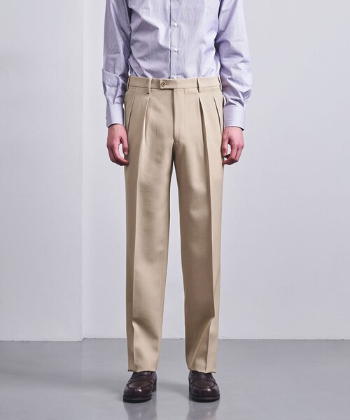 UNITED ARROWS スラックス ギャバジン 2インプリーツ