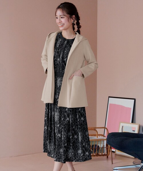 Tiaclasse ワンピース 「安田美沙子さん着用」フラワープリント配色