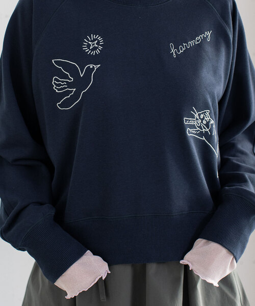 POU DOU DOU（プードゥドゥ） トレーナー スウェット スーベニア刺繍