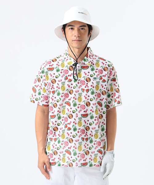 BEAMSGOLF ブラウン チェック柄 ポロシャツ BEAMS GOLF（ビームス ゴルフ）〈MEN〉PURPLE LABEL / チェック