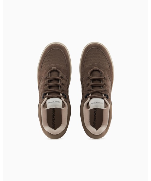 Emporio Armani◆スニーカー スエード／ジャカードファブリック EMPORIO ARMANI スニーカー 「エンポリオ アルマーニ