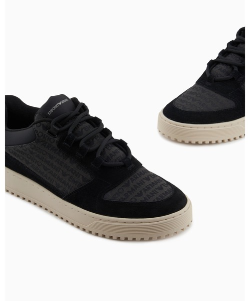 Emporio Armani◆スニーカー スエード／ジャカードファブリック EMPORIO ARMANI スニーカー 「エンポリオ アルマーニ
