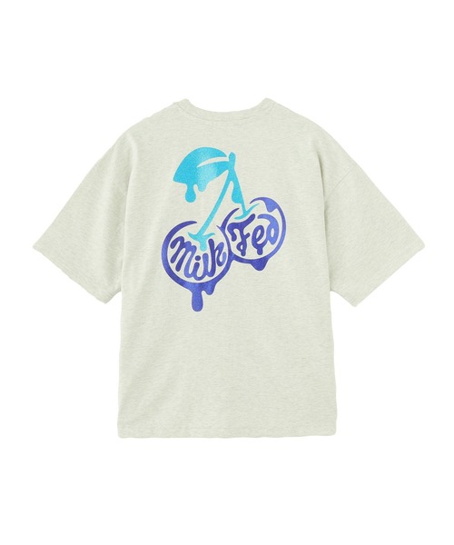 tシャツ Tシャツ ミルクフェド MILKFED GLITTER MELTY CHERRIES SS TEE レディース ブランド 夏 ブラック さくらんぼ MILKFED. tシャツ Tシャツ ミルクフェド MILKFED CHERRY AND