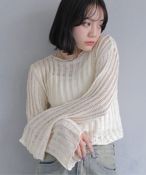 cheriella ニット セーター 「cheriella」メッシュ風ルーズニット
