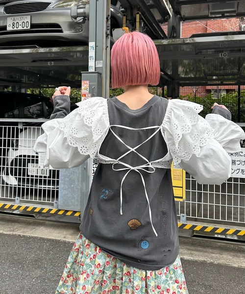 Alley Tokyo tシャツ 落書きいっぱいヴィンテージっぽロンT レディース