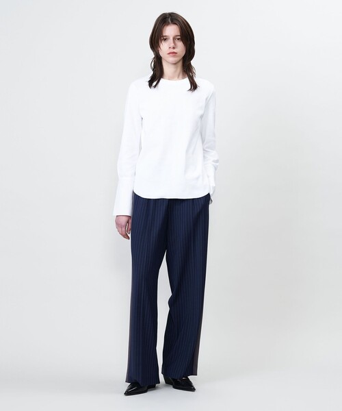 tシャツ 「ASTRAET」リブ コンビ クルーネックカットソー レディース ASTRAET tシャツ 「ASTRAET」リブ コンビ クルーネック