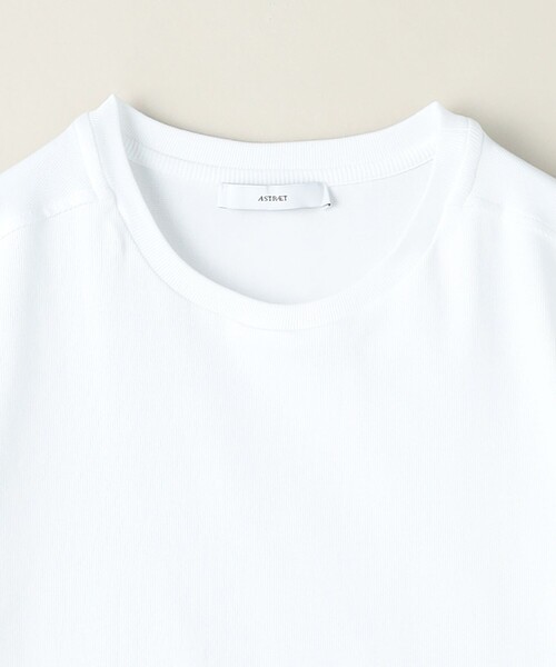 tシャツ 「ASTRAET」リブ コンビ クルーネックカットソー レディース ASTRAET tシャツ 「ASTRAET」リブ コンビ クルーネック