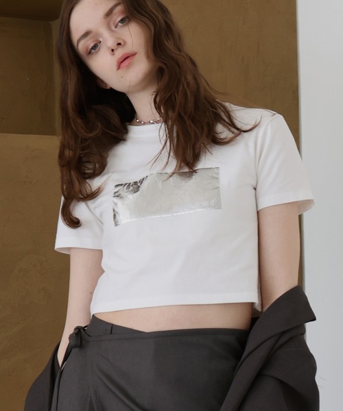売れ筋商品|||イーブン アンド オド Tシャツ レディース トップス Print T-shirt - grey overprint/オーバープリント/【LHP EXCLUSIVE】Shopper Tee