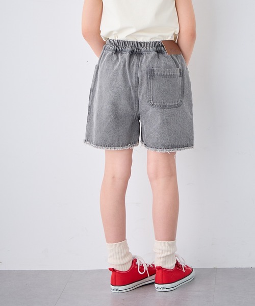 ONETEASPOON フリンジデニムショートパンツ Piet パンツ 「綿100%」裾フリンジ デニム ショートパンツ
