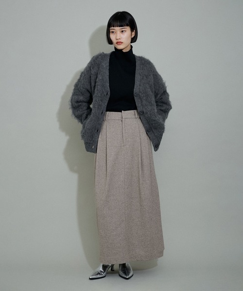 「ADAM ET ROPE'」 スカート 36 チャコールグレー レディース_画像3