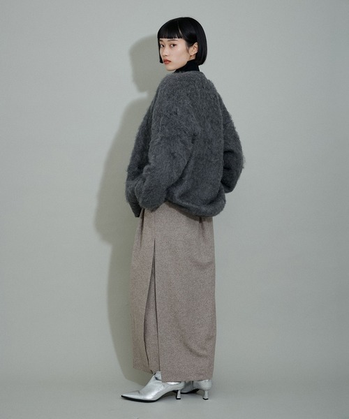 「ADAM ET ROPE'」 スカート 36 チャコールグレー レディース_画像4